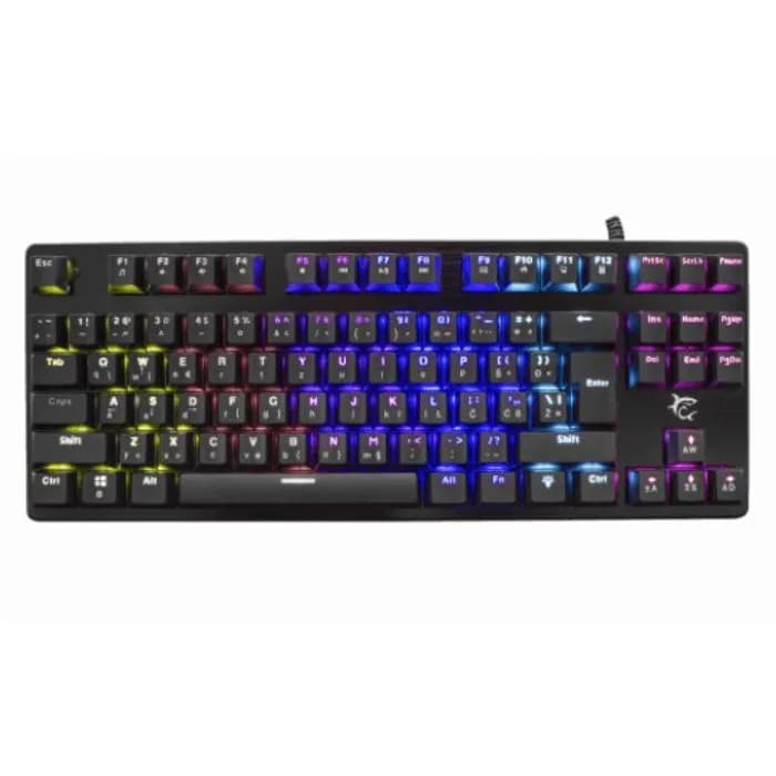 Tipkovnica White Shark GK-1925 Spartan, žičana, gaming, mehanička, blue switches, UK/HR Layout, LED, TKL, crna