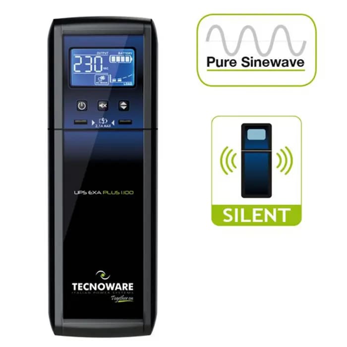 UPS Tecnoware Exa Plus 1100, 8xŠuko priključka, 2xUSB, 1100VA/770W