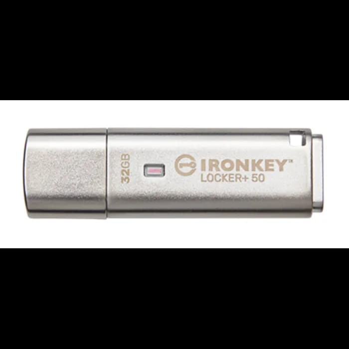 USB stick Kingston IronKey Locker+ 50, USB 3.2, 64GB, Gray