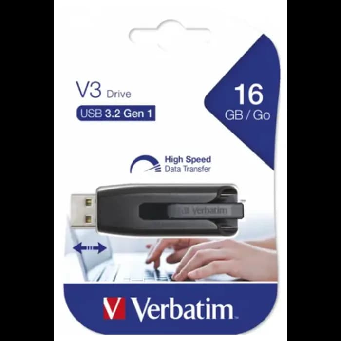USB stick Verbatim 49172, USB 3.2, 16GB, USB-A, Crni