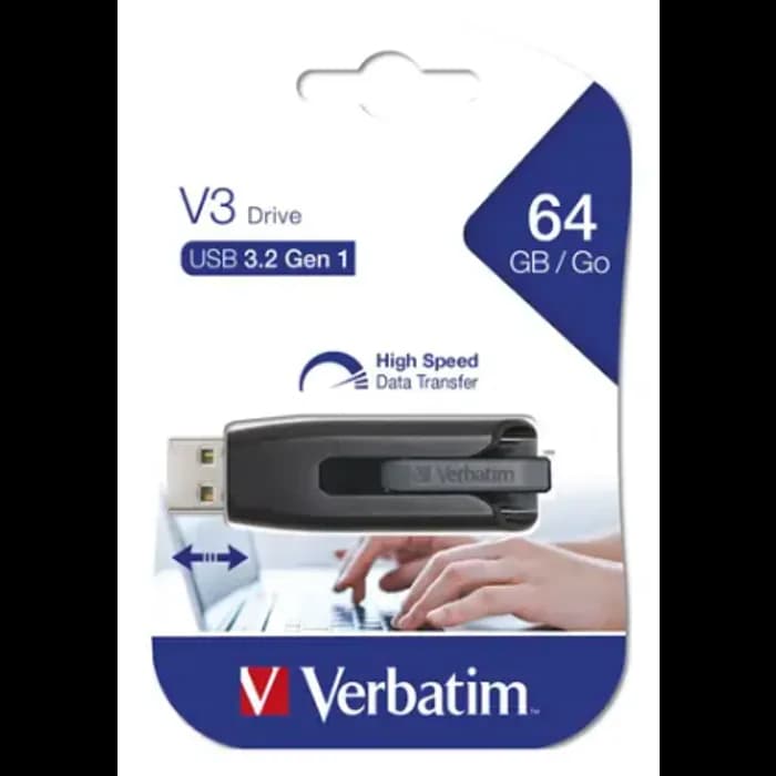 USB stick Verbatim 49174, USB 3.2, 64GB, USB-A, Crni