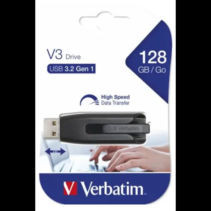 USB stick Verbatim 49189, USB 3.2, 128GB, USB-A, Crni