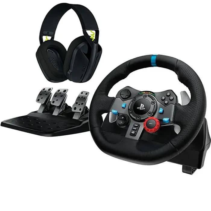 Volan Logitech G29, Driving Force Racing, PS5, PS4, PS3, PC + Slušalice Logitech G435, bežične, bluetooth, gaming, mikrofon, crne
