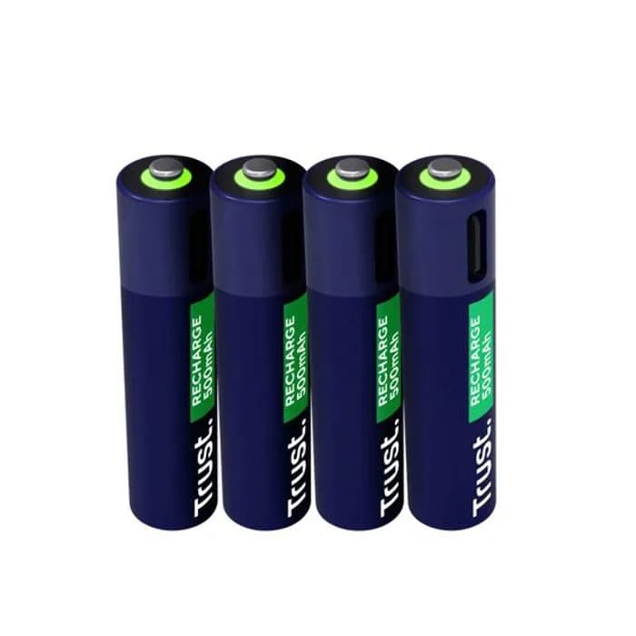 Baterije Trust AAA, punjive, 500 mAh, USB-C, 4 komada