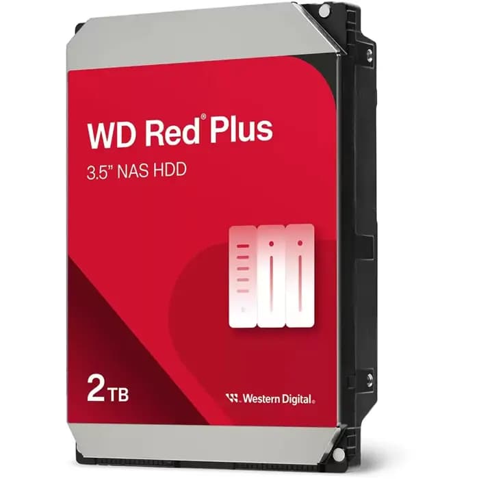 Hard disk WD Red Plus NAS (3.5", 2TB, SATA3 6Gb/s, 64MB Cache, 5400rpm)