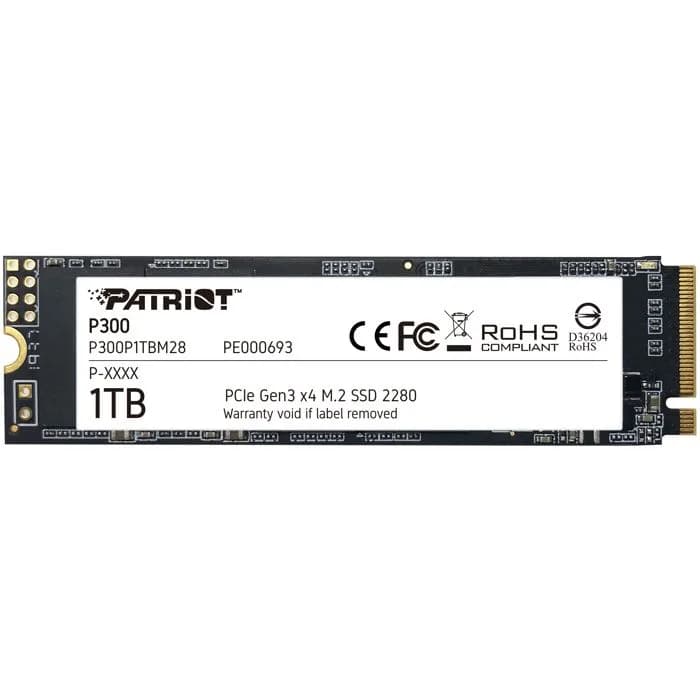 SSD Patriot P300, 1TB, M.2 NVMe PCIe Gen3, R2100/W1650