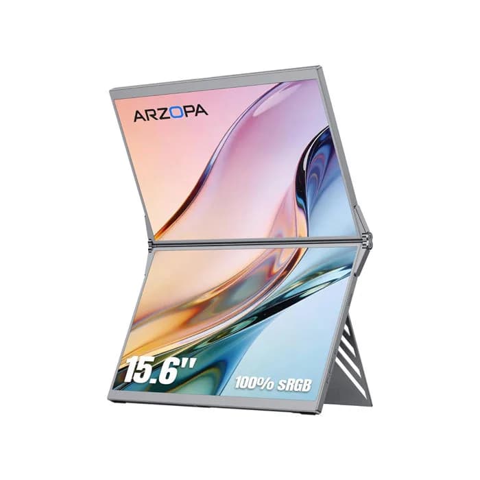 Monitor Arzopa 15.6" E1 Dual-Screen, IPS, mini HDMI, USB-C, Zvučnici, Full HD