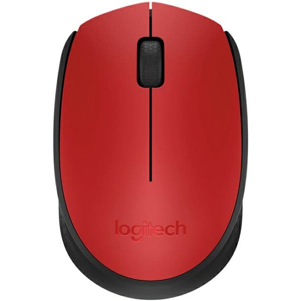 Miš Logitech M171, bežični, crveni