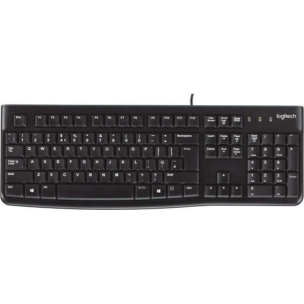 Tipkovnica Logitech K120, žičana, HR Layout, crna, OEM