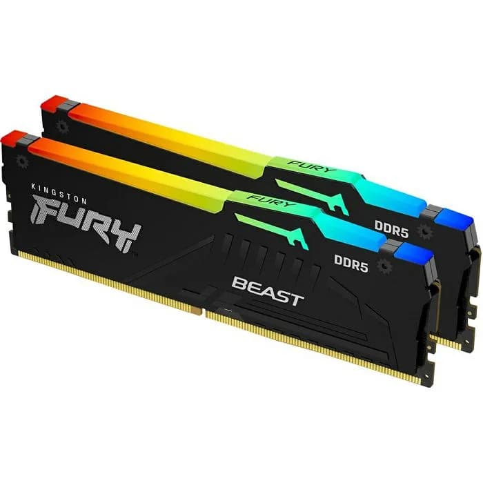 Kingston 64GB 6000MT/s DDR5 CL30 DIMM (Kit of 2) FURY Beast RGB EXPO