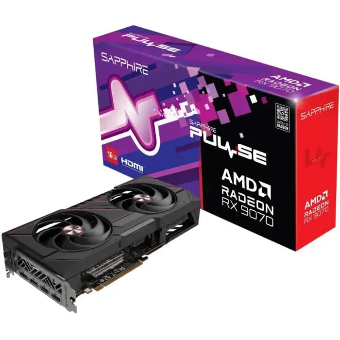 SAPPHIRE PULSE AMD Radeon RX 9070 16GB GDDR6 256-bit 2x HDMI 2x DP
