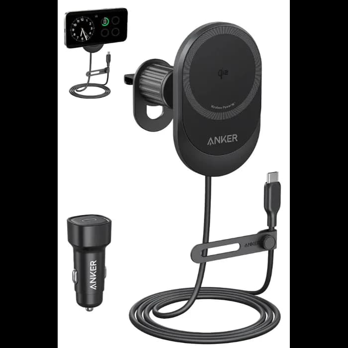 Auto punjač Anker B2932G11, bežično punjenje 15W, Black
