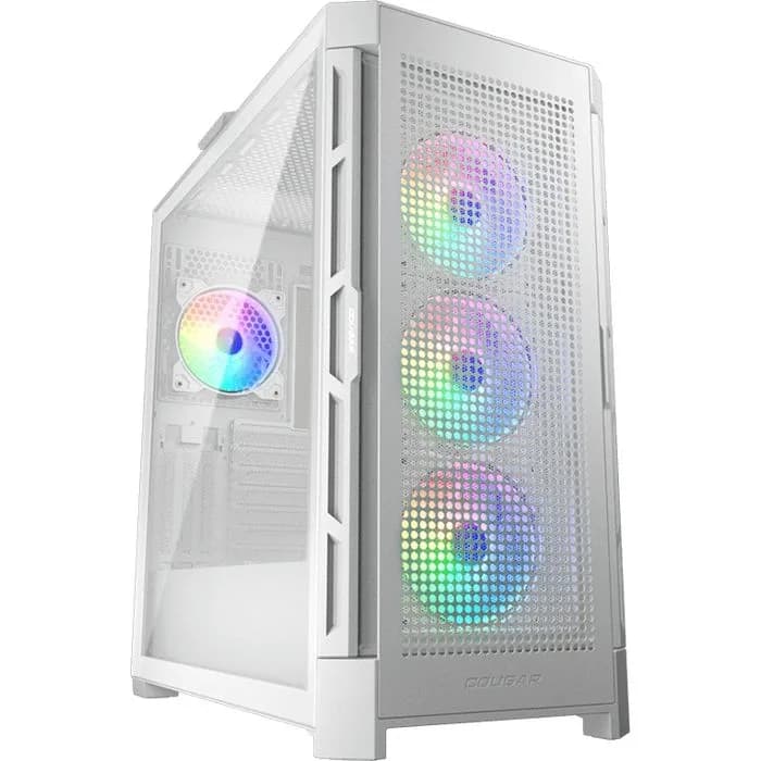 Kućište Cougar Airface Pro RGB, Mid tower, kaljeno staklo, bez napajanja, E-ATX, bijelo
