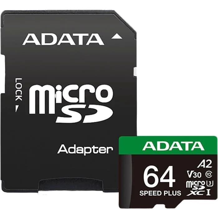 Memorijska kartica Adata Speed Plus, microSDXC, XC Class 10, 64GB + SD Adapter