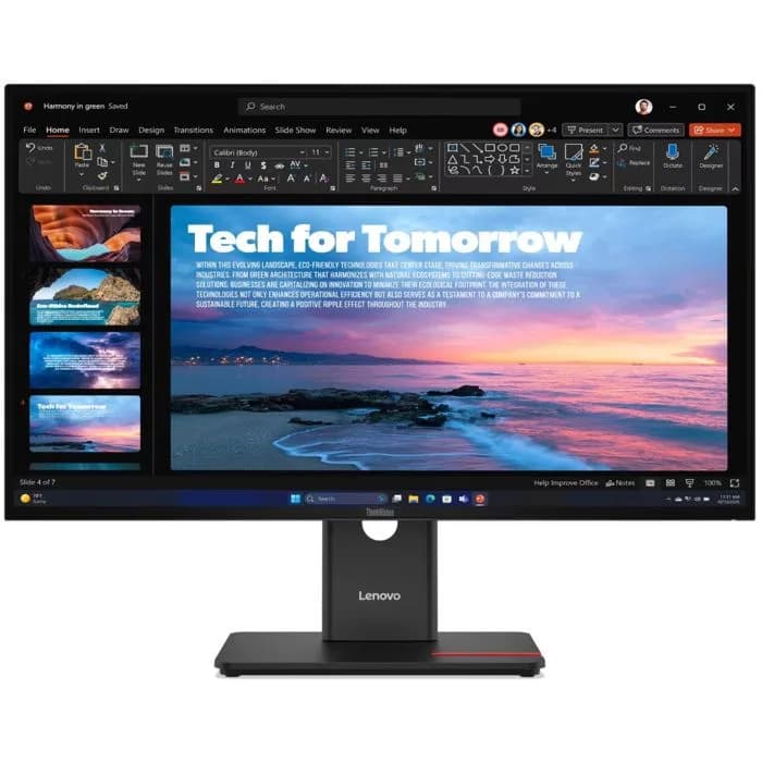 Monitor Lenovo 27" ThinkVision T27QD-40, IPS, 120Hz, HDMI, DP, 3xUSB 3.2, 2xUSB-C, RJ45, Pivot, 2K
