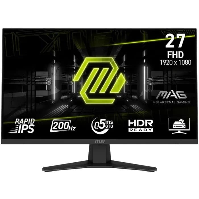Monitor MSI 27" MAG 274F, Rapid IPS, gaming, AMD FreeSync Premium 200Hz, 0.5ms (GTG), HDMI, DP, Full HD