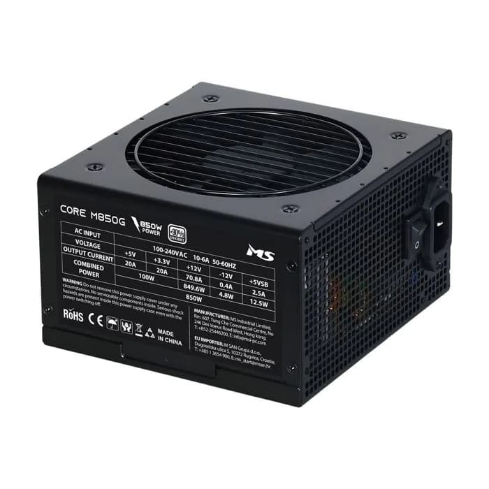 Napajanje MS Core M850G, 850W, 80+ Gold, modularno, ATX