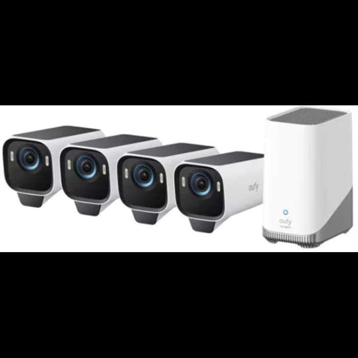 Sigurnosna kamera Anker Eufy Security S3 Pro, T88943W1, bežična, vanjska, 4K, bijela, 4 kamere + bazna stanica