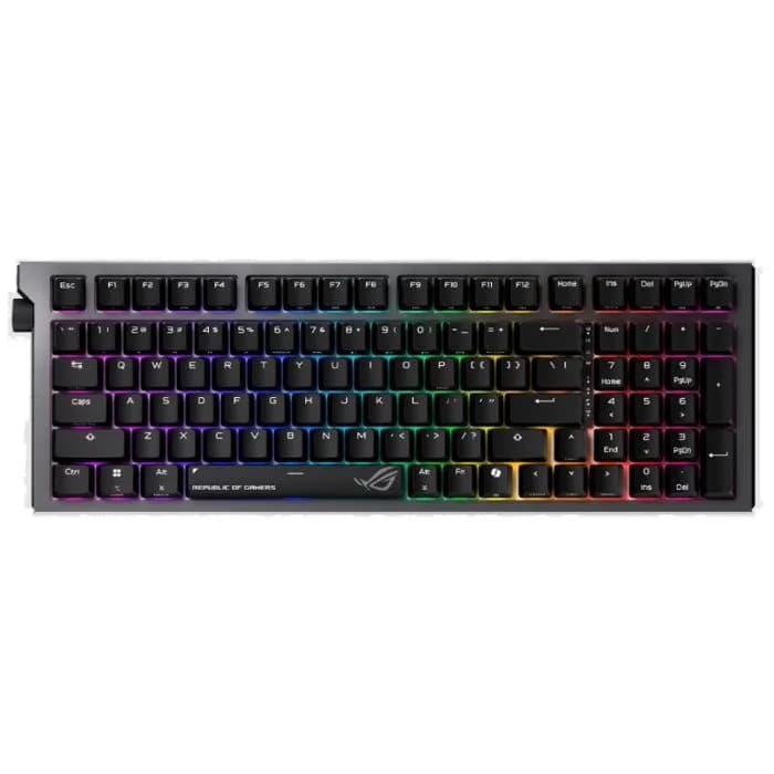 Tipkovnica Asus ROG Strix Morph 96, bežična, gaming, mehanička, ROG NX V2 mechnical switches, RGB, Black