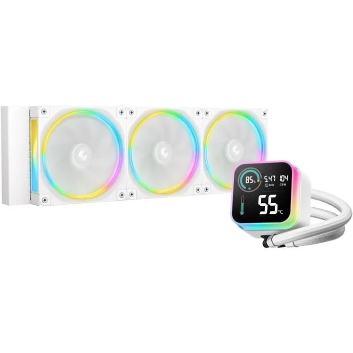 Vodeno hlađenje DeepCool LQ360 Ultra ARGB WH, 3x120mm, Intel i AMD, bijelo