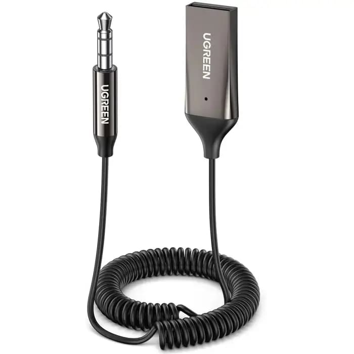 Bluetooth na AUX adapter Ugreen 70601, USB-A (M) na 3.5mm (M), Bluetooth 5.0, Gray