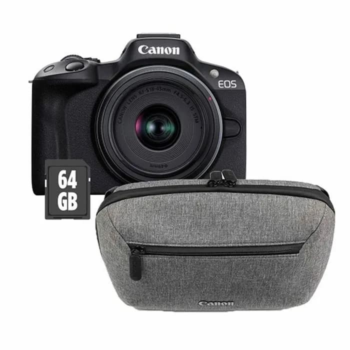 Digitalni fotoaparat Canon Mirrorless EOS R50 + RF-S 18-45mm f/4.5-6.3 IS STM Travel KIT