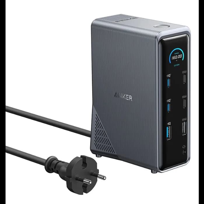 Docking Anker A83B63A1 Prime Charging Docking Station, USB-C, 160W, siva
