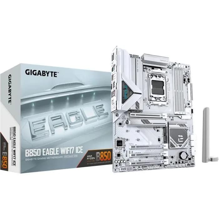 Matična ploča Gigabyte B850 Eagle WiFi7 Ice, AMD AM5, WiFi, Bluetooth, ATX