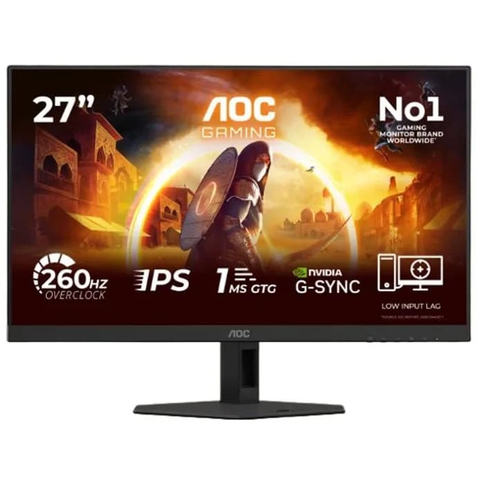 Monitor AOC 27" 27G4ZR, Fast IPS, Adaptive-Sync 240Hz (260Hz OC), 0.3ms, HDR10, 2xHDMI, DP, Pivot, Full HD