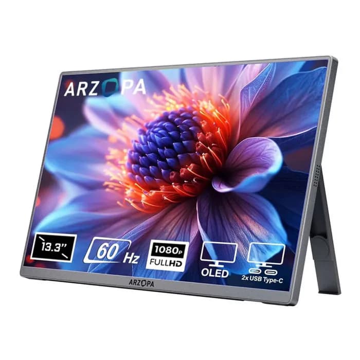 Monitor Arzopa 13.3" A3C, OLED, USB-C, 1920x1080px