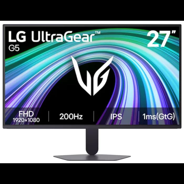 Monitor LG UltraGear G5 27" 27G523B-B.AEU, IPS, gaming, Adaptive-Sync, AMD FreeSync Premium 200Hz, 1ms (GTG), HDR10, HDMI, DP, Full HD