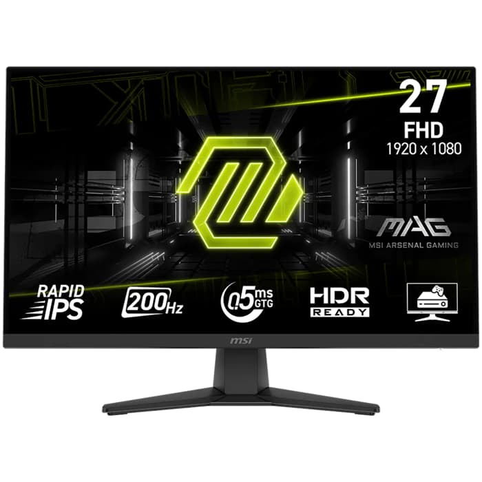 Monitor MSI 27" MAG 272F, Rapid IPS, gaming, AMD FreeSync Premium 200Hz, 0.5ms (GTG), HDMI, DP, Full HD