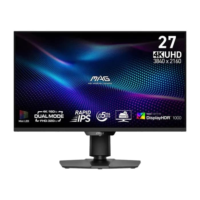 Monitor MSI MAG 274UPDF E16M, 9S6-3CF09H-010, 27", Rapid IPS, Mini-LED, Dual Mode UHD 160Hz / FHD 320Hz, DisplayHDR, 1152 zone lokalnog zatamnjenja