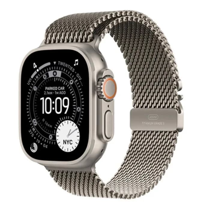 Pametni sat Apple Watch Ultra 3 GPS+Cellular, 49mm, Natural Titanium Case, Natural Titanium Milanese Loop (S)