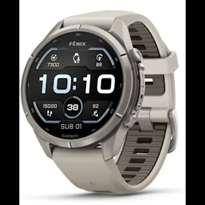Pametni sat Garmin Fenix 9 Pro, 43mm, AMOLED, Titanium Fog Gray/Dark Sandstone
