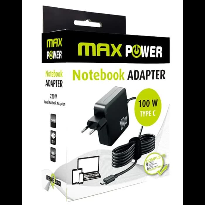 Punjač za laptop Max Power 100W, USB-C
