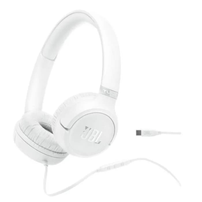 Slušalice JBL Tune 530C, žičane, mikrofon, on-ear, bijele, JBLT530CWHT