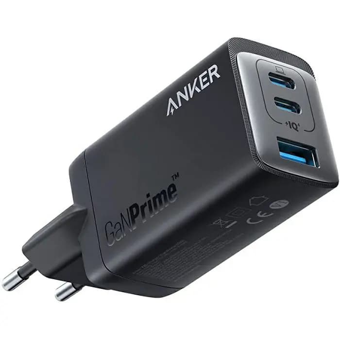 Strujni punjač Anker 735 GaN Prime, 65W Power IQ 4.0, 2×USB-C, USB-A, Black