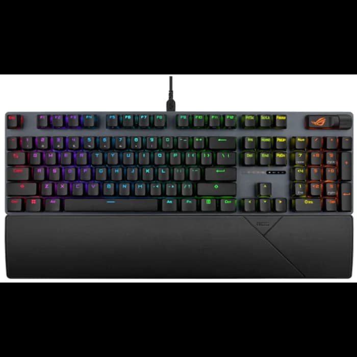 Tipkovnica Asus ROG Strix Scope II X, žičana, gaming, mehanička, NX Snow Mechanical Switches V2, US Layout, RGB, Black