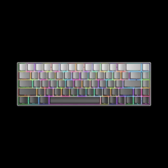 Tipkovnica White Shark Nunchaku GK-007721, žičana, gaming, mehanička, blue switches, US layout, LED, TKL, Gray