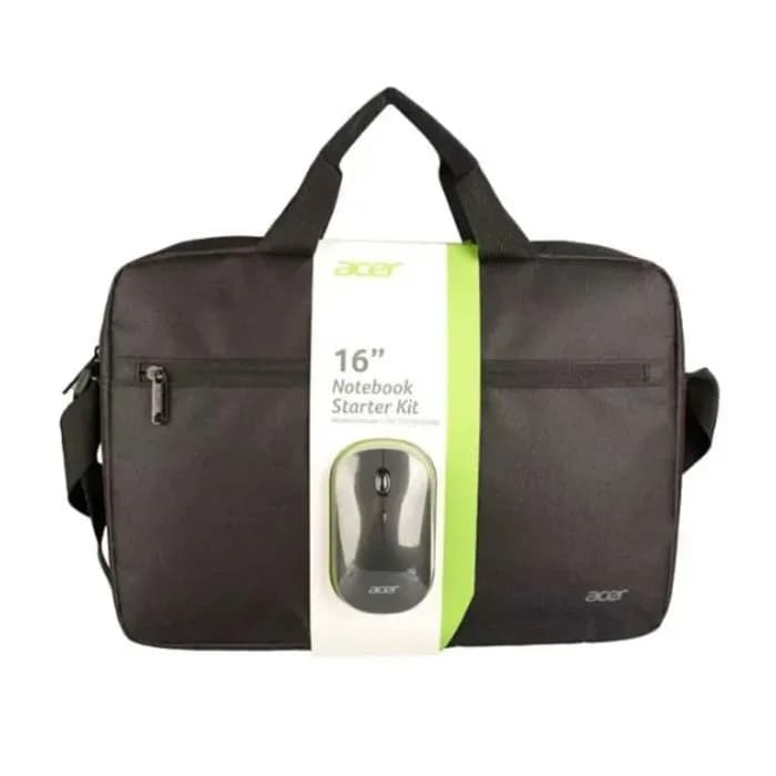 Torba za prijenosno računalo Acer Starter Kit, do 16", crna + Acer žičani miš