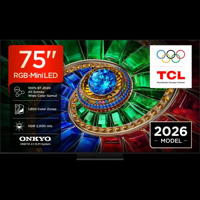 TV TCL 75" 75RM7L, Mini-LED, 4K, 144Hz, Smart TV