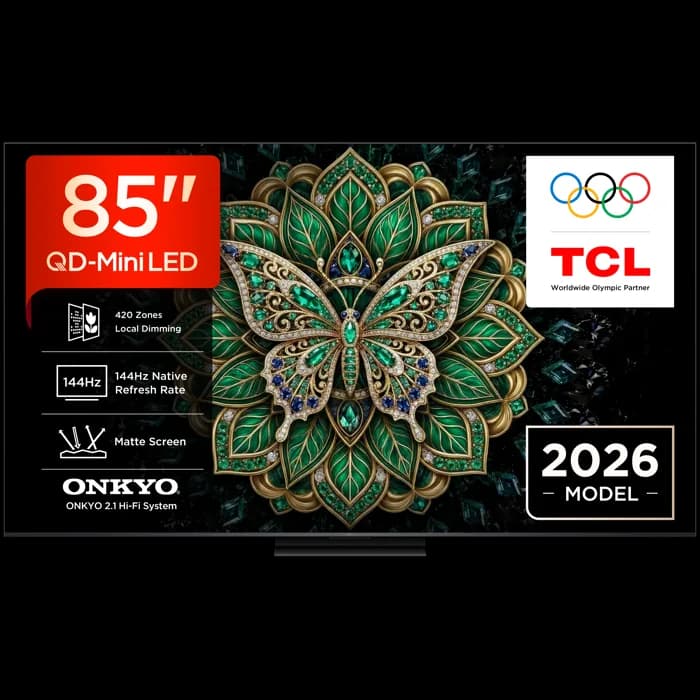 TV TCL 85" 85C6K PRO, QD-Mini LED, 4K, 144Hz, Smart TV