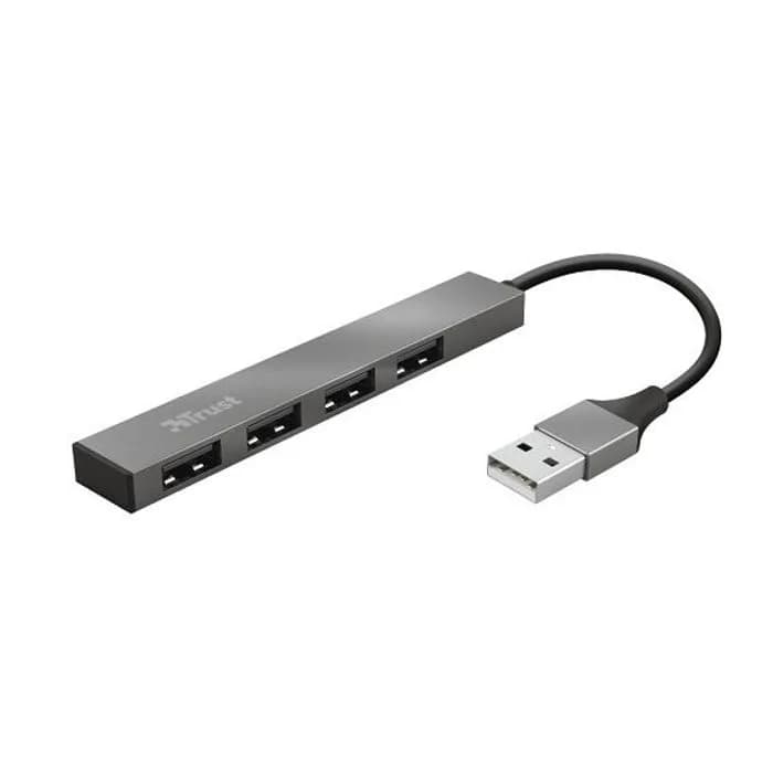 USB Hub Trust Halyx 23786, 4xUSB-A, USB-A, Silver
