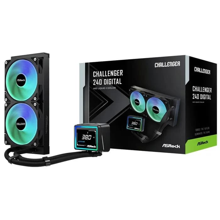 Vodeno hlađenje ASRock Challenger 240, 2x120mm, Intel i AMD, Black