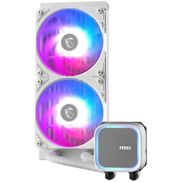 Vodeno hlađenje MSI Mag Coreliquid A13, 2x120mm, Intel i AMD, bijelo