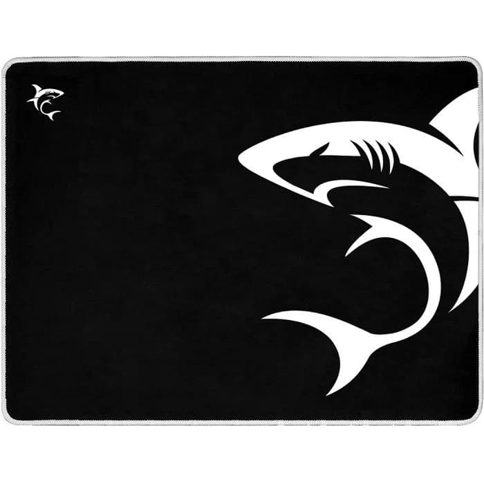 Podloga za miš White Shark MP-1966 Shark, gaming, large 400x300mm, crno-bijela