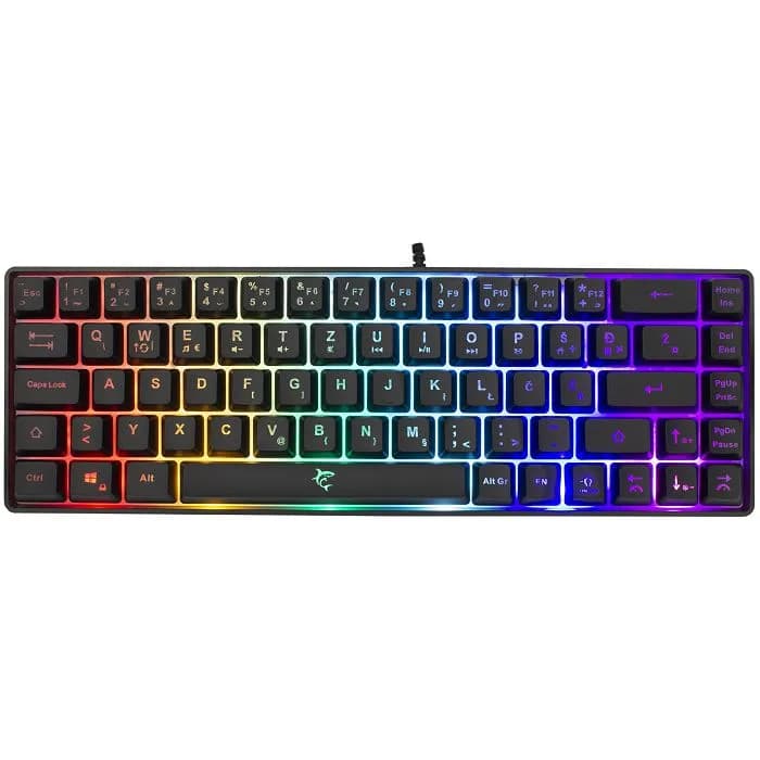 Tipkovnica White Shark GK-2201 Ronin, žičana, gaming, membranska, US/HR Layout, LED, TKL, crna
