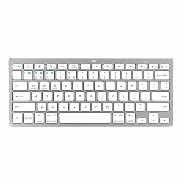 Tipkovnica Trust Basics 24651, bežična, bluetooth, US Layout, Silver