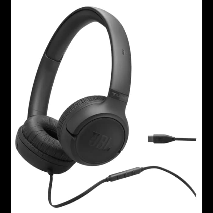 Slušalice JBL Tune 530C, žičane, mikrofon, on-ear, crne, JBLT530CBLK